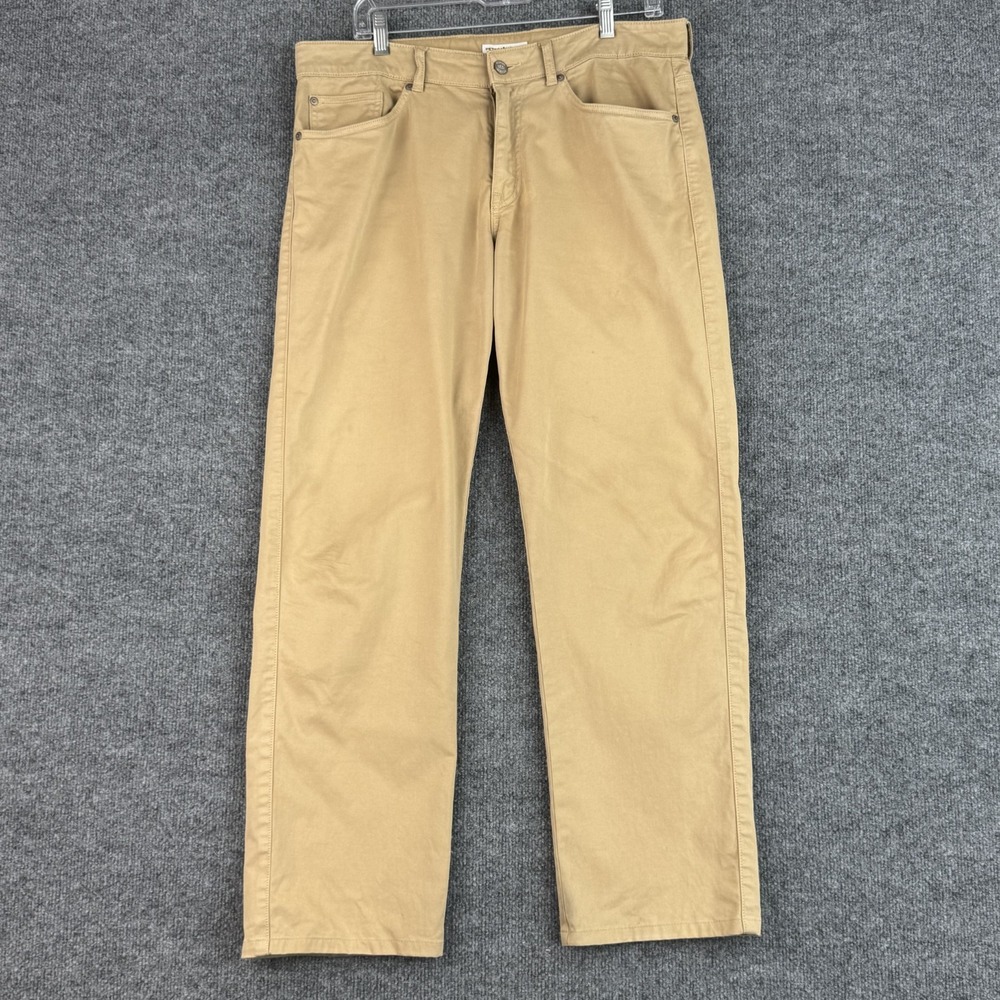 Peter Millar Pants Mens 33x30 Khaki Cotton Stretch Casual Chino Golf Straight